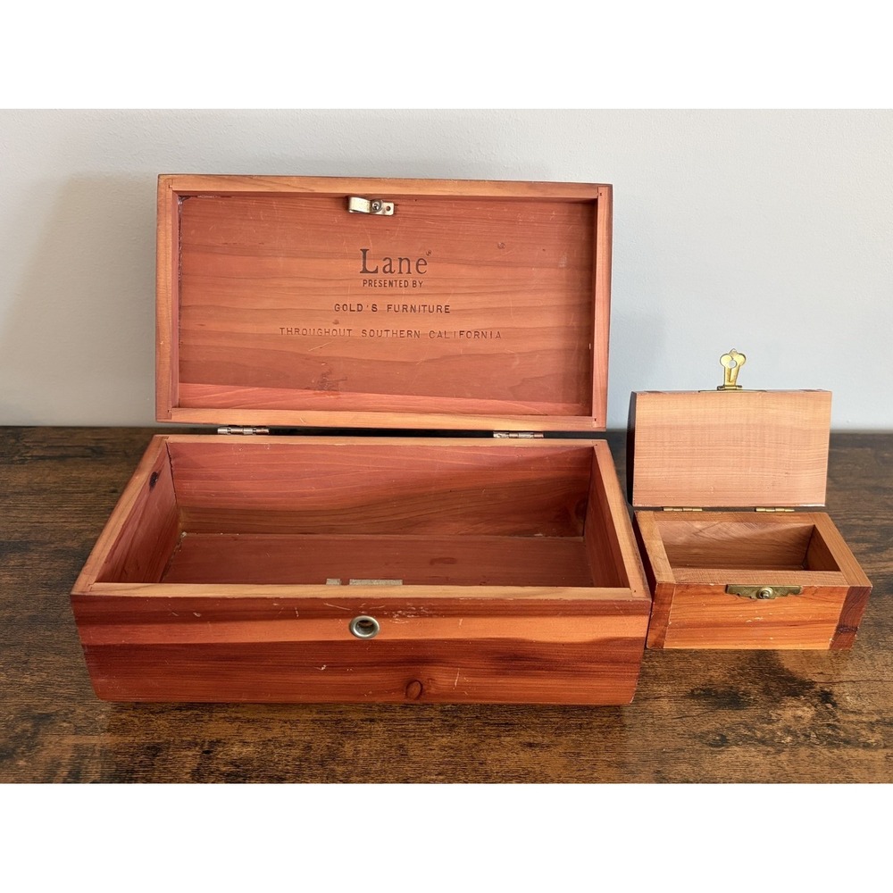 Vintage Lane Mini Cedar Chests Trinket/Jewelry Box, Without Key  Decorative